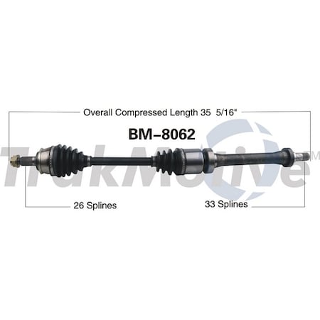 Surtrack Axle Cv Axle Shaft, Bm-8062 BM-8062